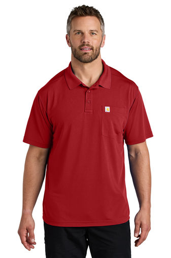Carhartt Force Adult Unisex 100% Polyester Snag-Resistant With Pocket Polo Shirt